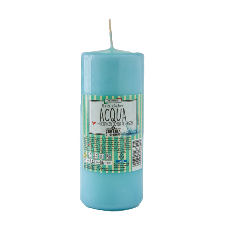 Cero profumato Acqua Ø 6 cm h. 15 cm - Senza allergeni