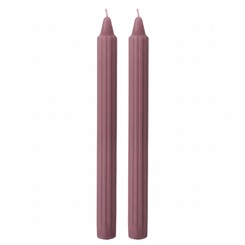 Candele Doriche Ø 2,2 cm h. 25 cm 2 pezzi - Prugna