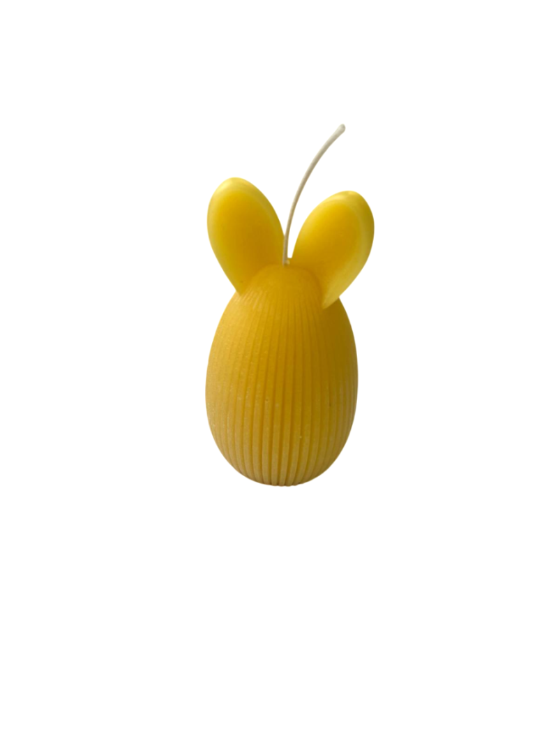 Candela a forma di Uovo con orecchie da coniglio -Giallo