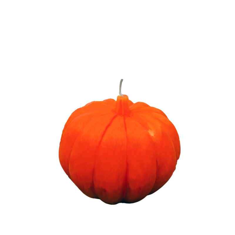 Candela a forma di Zucca  Ø 9 cm , h 7,5 cm 