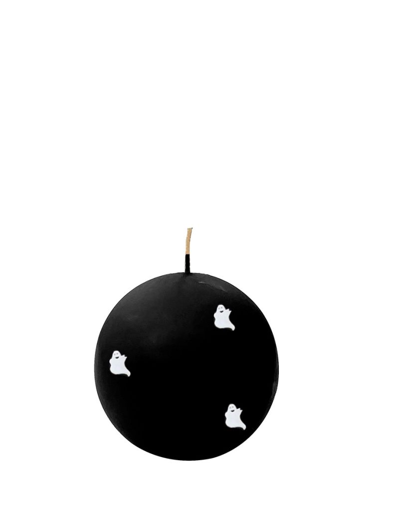  Sfera con Fantasmini in cera  Ø 10  -  Nero