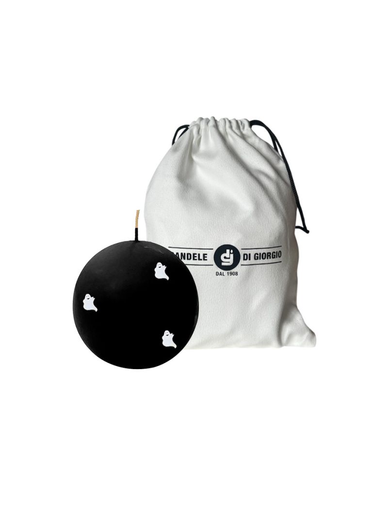  Sfera con Fantasmini in cera  Ø 10  -  Nero