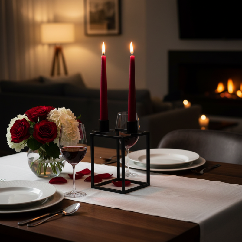 Candele coniche Ø 2,2 cm h. 25 cm 2 pezzi - Bordeaux
