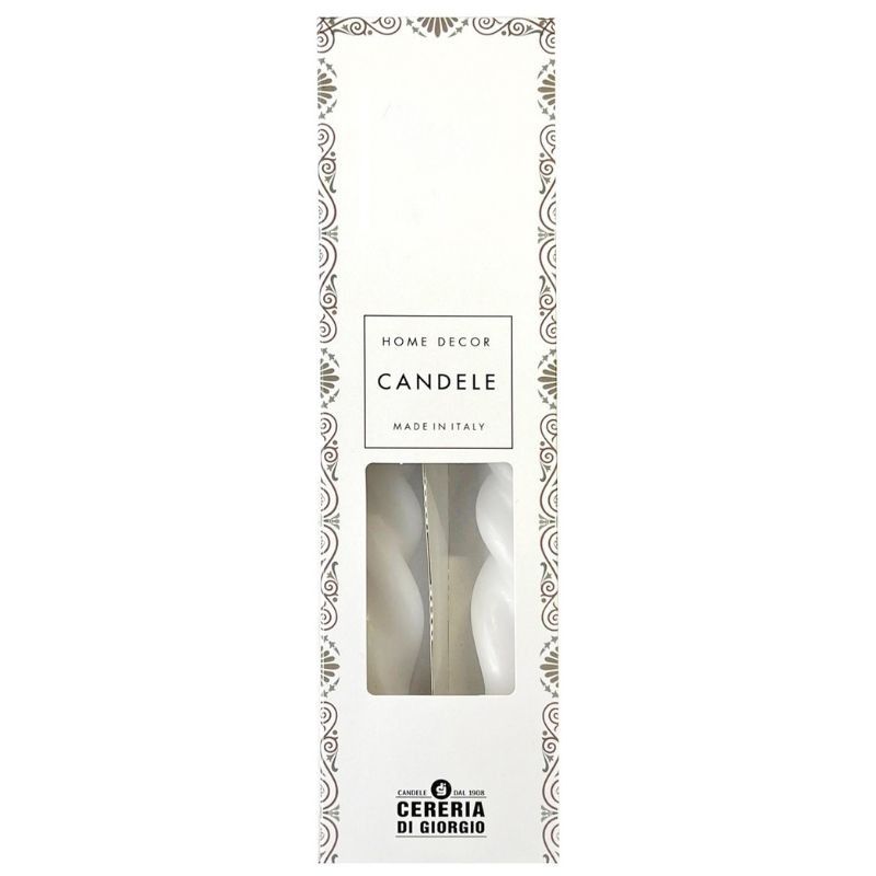 Set 2 candele voluta laccate h 40 cm - durata circa 14 h - VARI COLORI