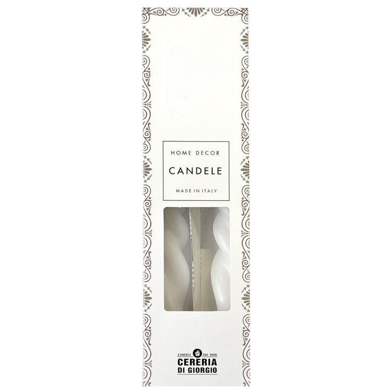 Set 2 candele voluta laccate h 30 cm - durata circa 40 h - VARI COLORI 