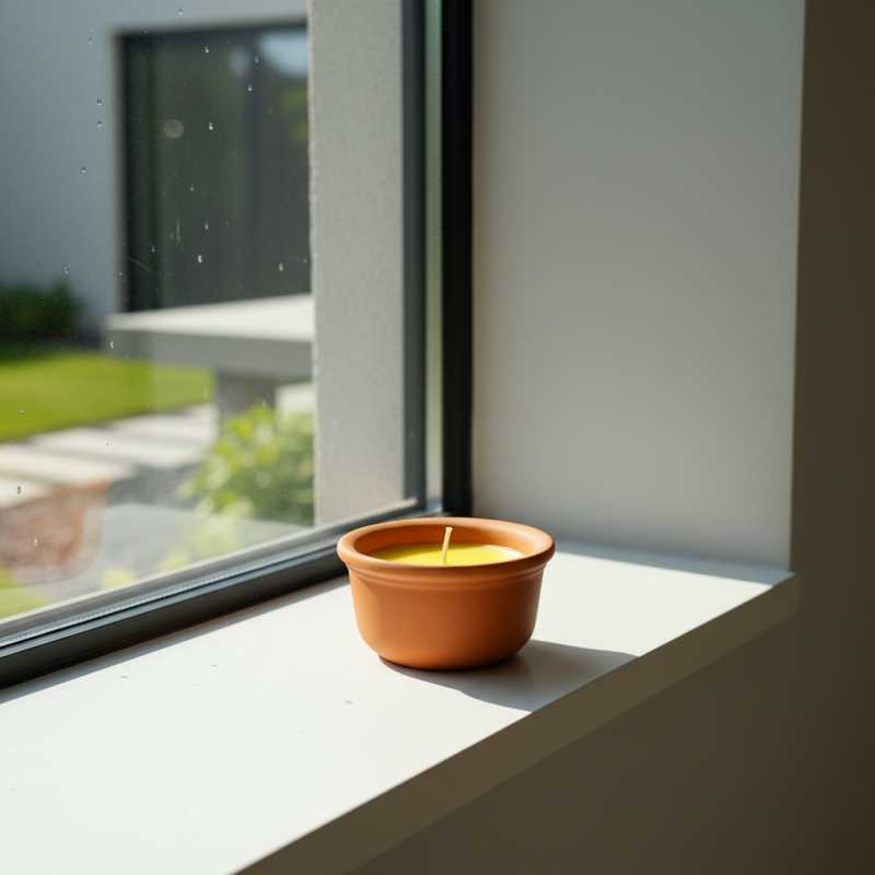 2 Vasetti in coccio alla Citronella di Java 100% Naturale - Anti zanzare e insetti - Diametro 8 cm Altezza 4.5 cm - Durata 12 ore