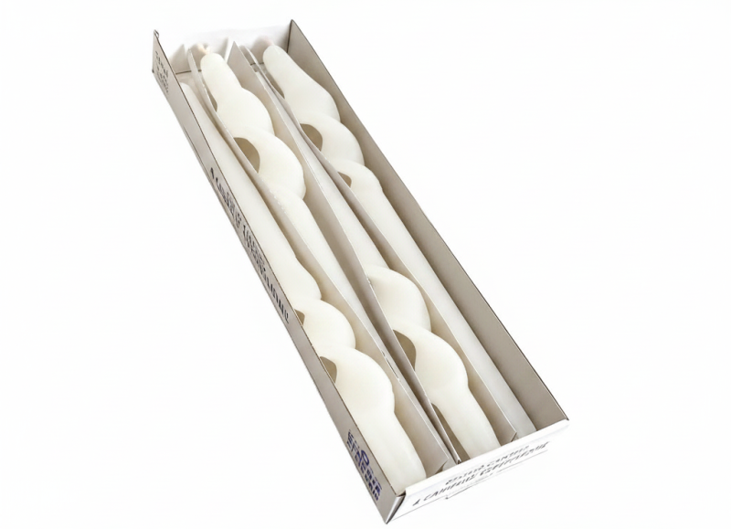 Set da 4 candele artigianali con spirale Voluta - Altezza 30 cm 