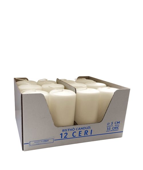 Set 12 Ceri Ø 5 cm h. 10 cm - durata circa  35 h - VARI COLORI 