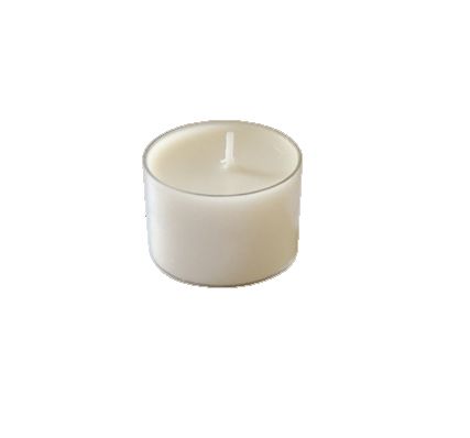 Tealight con cup trasparente Ø 3,9 cm h. 2,7 cm 24 pezzi - 6 ore- Avorio