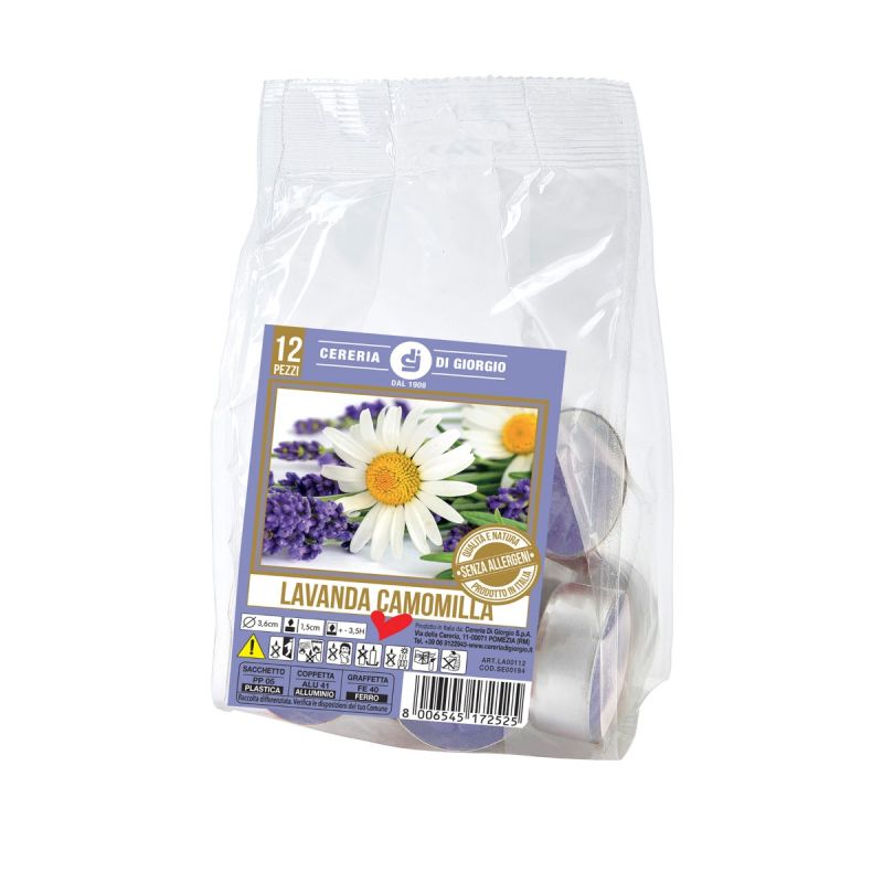 Tealight profumato alla lavanda - 12 pezzi - Senza allergeni