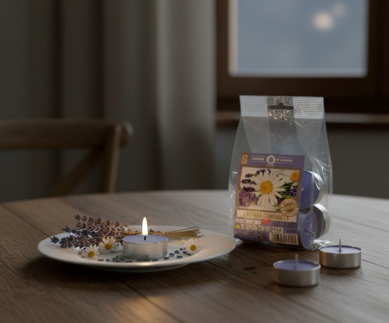 Tealight profumato alla lavanda - 12 pezzi - Senza allergeni