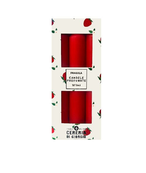3 Candele Profumate Pocket Season diametro 1,9 cm altezza 12,5 cm - Primavera/Estate - Fragola