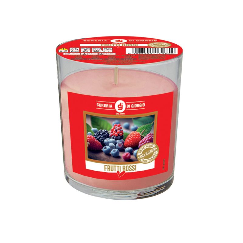 Candela profumata in bicchiere Berries - Senza allergeni