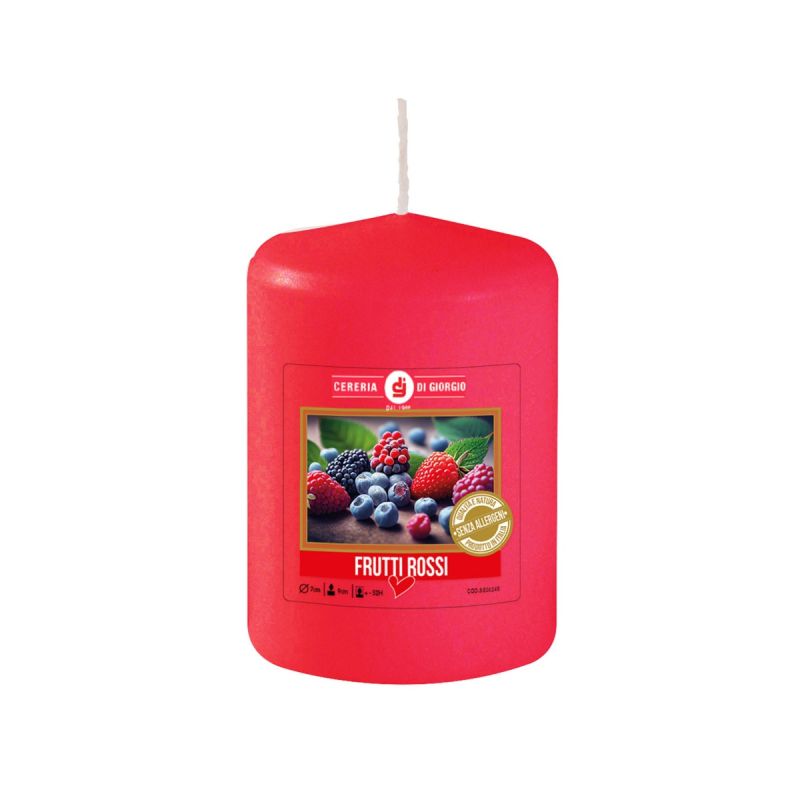 Candela profumata Berries Ø 7 cm h. 10 cm - Senza allergeni