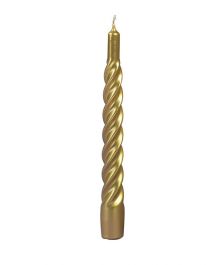 Candele laccate tortiglione 2,2 cm h. 21 cm 3 pezzi - Oro