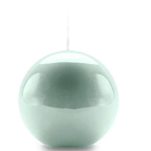 Candela sfera Laccata  Ø 10 cm -  1 pezzo - Vintage Green-  Home Decor 