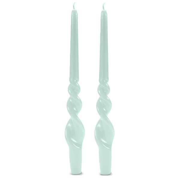 Set 2 candele voluta laccate h 40 cm - Vintage Green