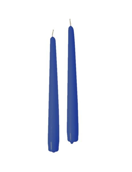 Candele coniche Ø 2,2 cm h. 25 cm 10 pezzi -  Blue Dusk