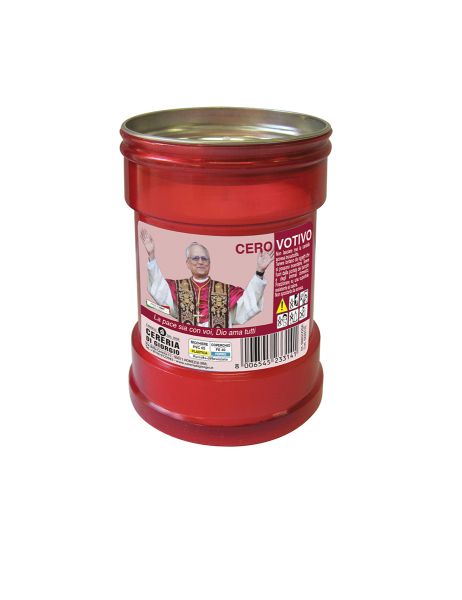 Cero votivo Papa Leone XIV  Mod. P30 h. 9,5 cm