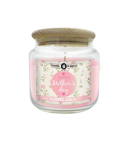 Candela profumata Vaniglia in Giara in Ventro - per  Festa della Mamma