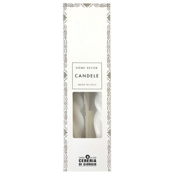 Set 2 candele voluta laccate h 30 cm - durata circa 40 h - VARI COLORI 