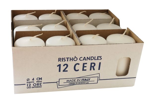 Set 12 Ceri Ø 4 cm h. 7 cm - durata circa 12 h - VARI COLORI