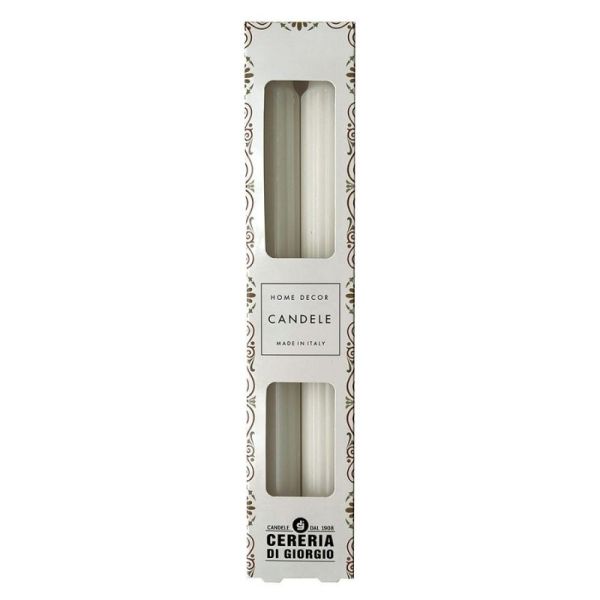Set 2 Candele Doriche Ø 2,2 cm h. 25 cm - durata  circa  8  h - VARI COLORI 