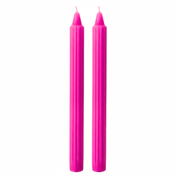 Candele Doriche Ø 2,2 cm h. 25 cm 2 pezzi - Fucsia