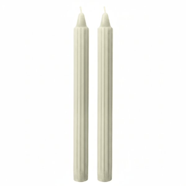 Candele Doriche Ø 2,2 cm h. 25 cm 2 pezzi - Panna
