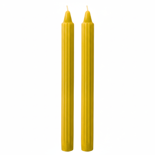 Candele Doriche Ø 2,2 cm h. 25 cm 2 pezzi - Senape