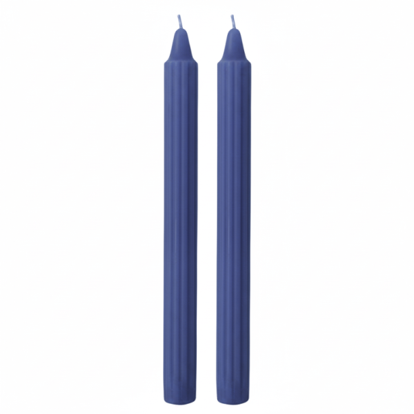 Candele Doriche Ø 2,2 cm h. 25 cm 2 pezzi - Blu dusk