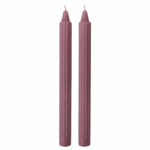 Candele Doriche Ø 2,2 cm h. 25 cm 2 pezzi - Prugna