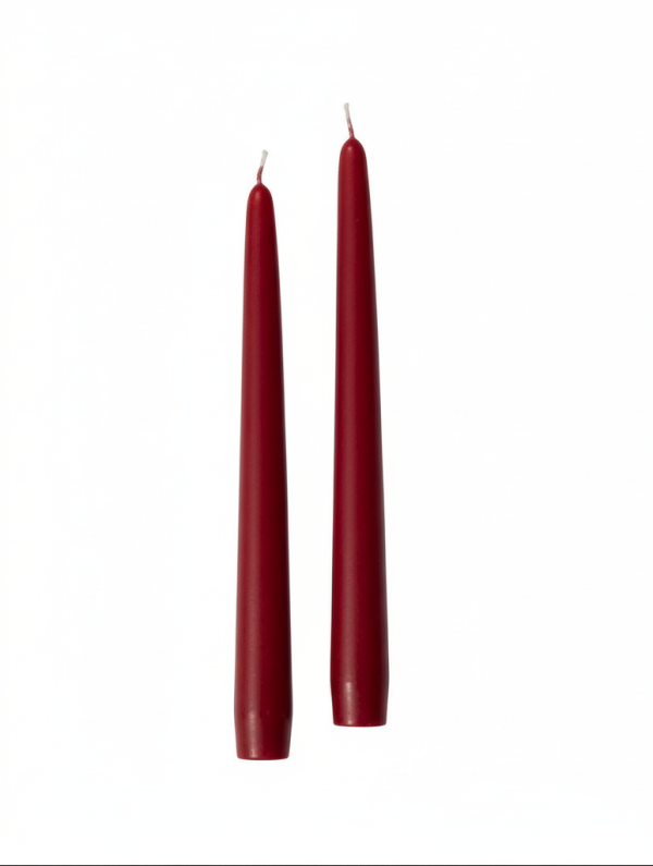 Candele coniche Ø 2,2 cm h. 25 cm 2 pezzi - Rosso