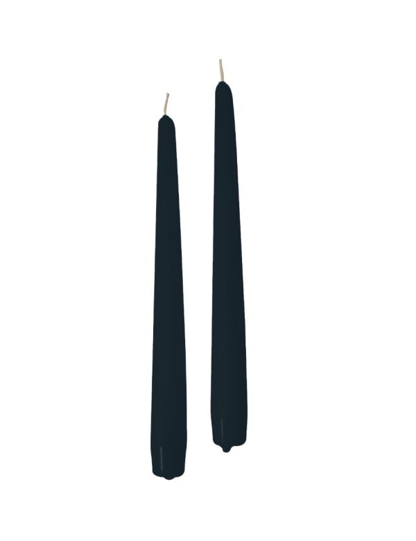 Candele coniche Ø 2,2 cm h. 25 cm 2 pezzi - Blu Notte