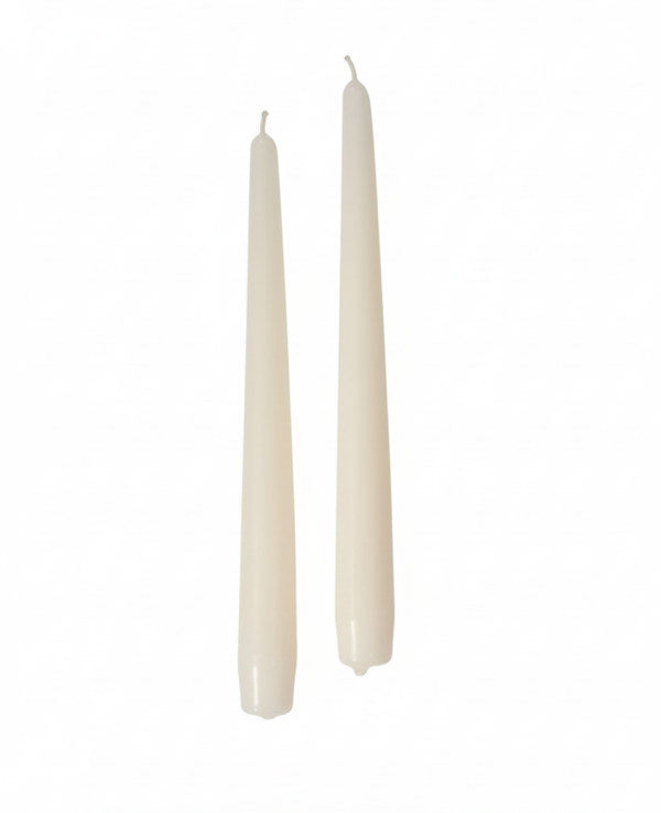 Candele coniche Ø 2,2 cm h. 25 cm 2 pezzi - Panna