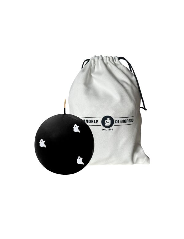  Sfera con Fantasmini in cera  Ø 10  -  Nero