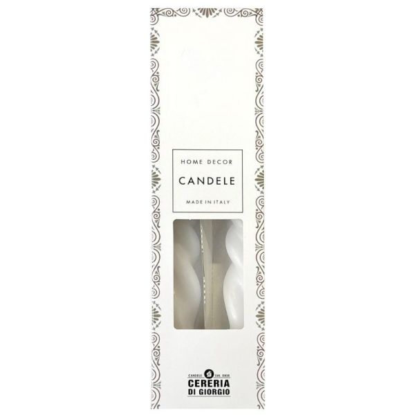 Set 2 candele voluta laccate h 40 cm - durata circa 14 h - VARI COLORI