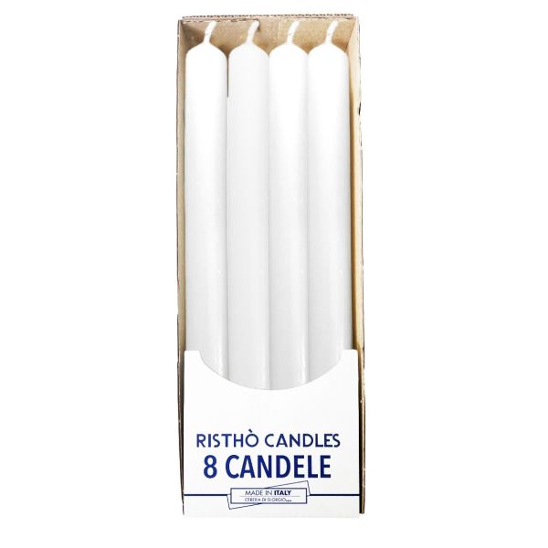 8 Candele Cilindriche  - ∅ 2,2 cm h 25 cm - 8 ore