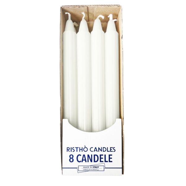 Candele scanalata Ø 2,2 cm h. 25 cm 8 pezzi 