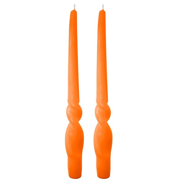 Set da 4 candele artigianali con spirale Voluta - Altezza 30 cm - Zucca