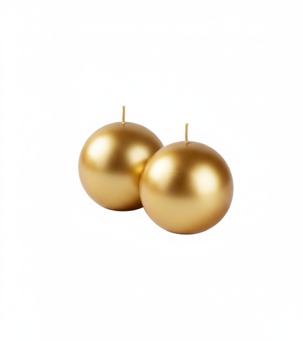 Candele sfera Ø 6 cm 6 pezzi - Oro