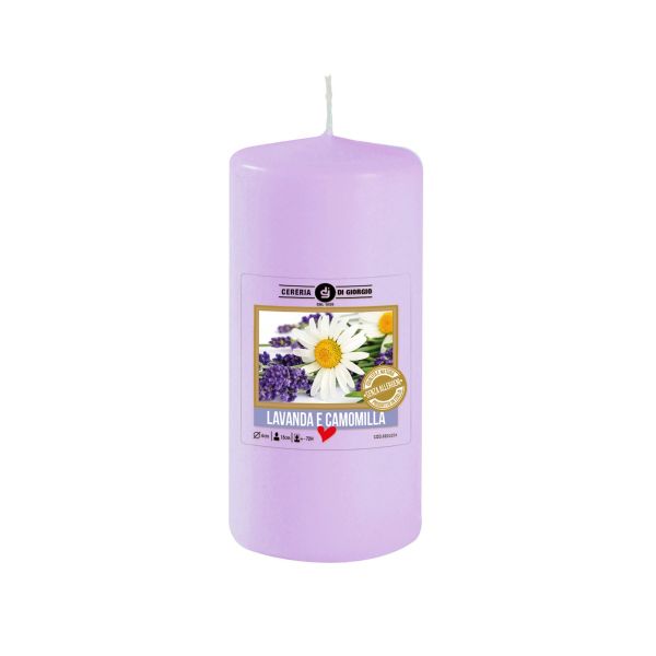 Cero profumato alla lavanda Ø 6 cm h. 15 cm - Senza allergeni