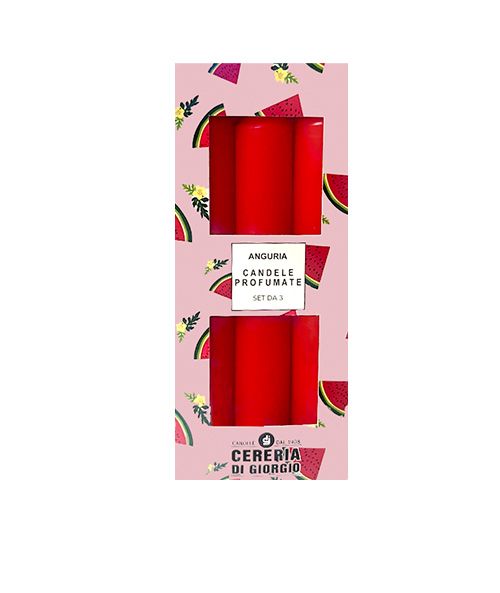 3 Candele Profumate Pocket Season diametro 1,9 cm altezza 12,5 cm - Primavera/Estate - Anguria