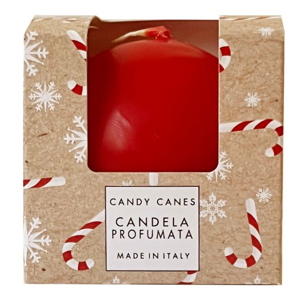 Candela Profumata Pocket Season diametro 6 cm  - Natale - Candy Canes