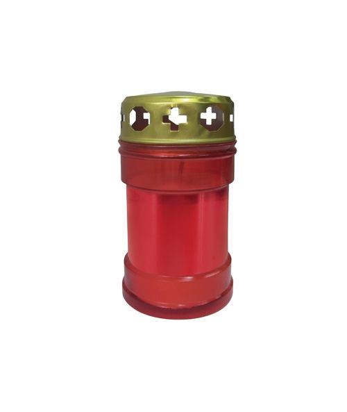 Cero Votivo P30 Rosso - Cereria Di Giorgio | Durata 25 Ore Con Etichette Sacri Cuori E Santi - Foto 2