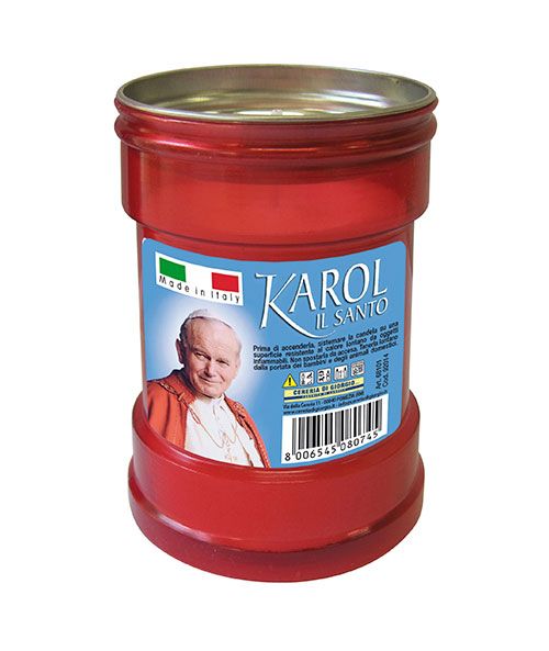 Cero Votivo Papa Francesco P50 - Bianco, 55 Ore, Diametro 6.3cm Altezza 18cm - Foto 13