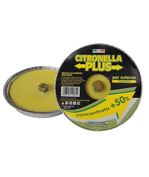 Candela Alla Citronella Zig Zag - Fiaccola In Alluminio, Diametro 14 Cm, Durata 6 Ore, Made In Italy - Foto 2