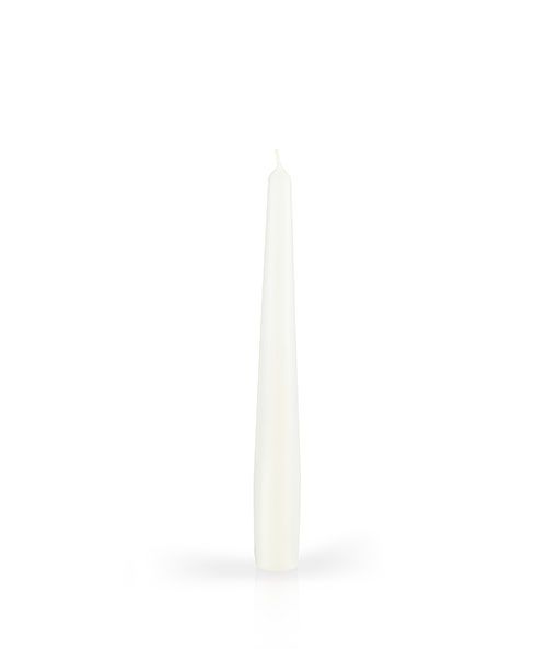 Candele laccate coniche Ø 2,2 cm h. 21 cm 3 pezzi - Bianco