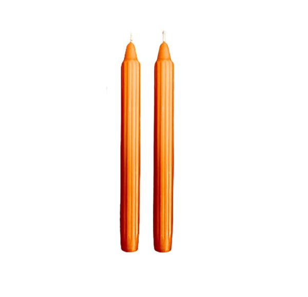 Candele scanalata Ø 2,2 cm h. 25 cm 8 pezzi- Terracotta