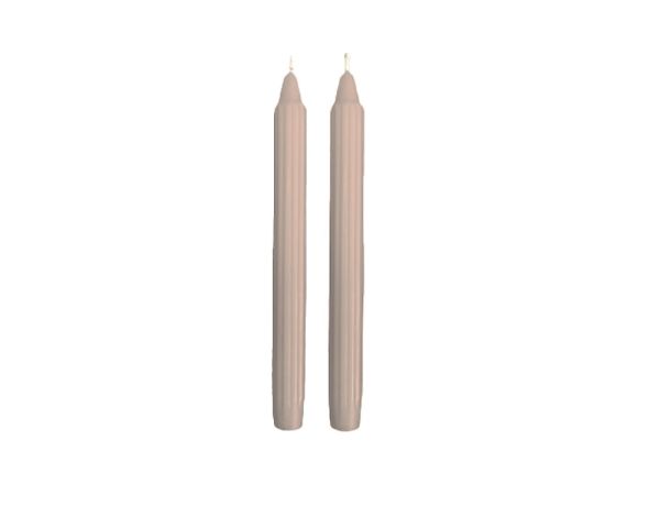 Candele Doriche Ø 2,2 cm h. 25 cm 2 pezzi - Mocha Mousse